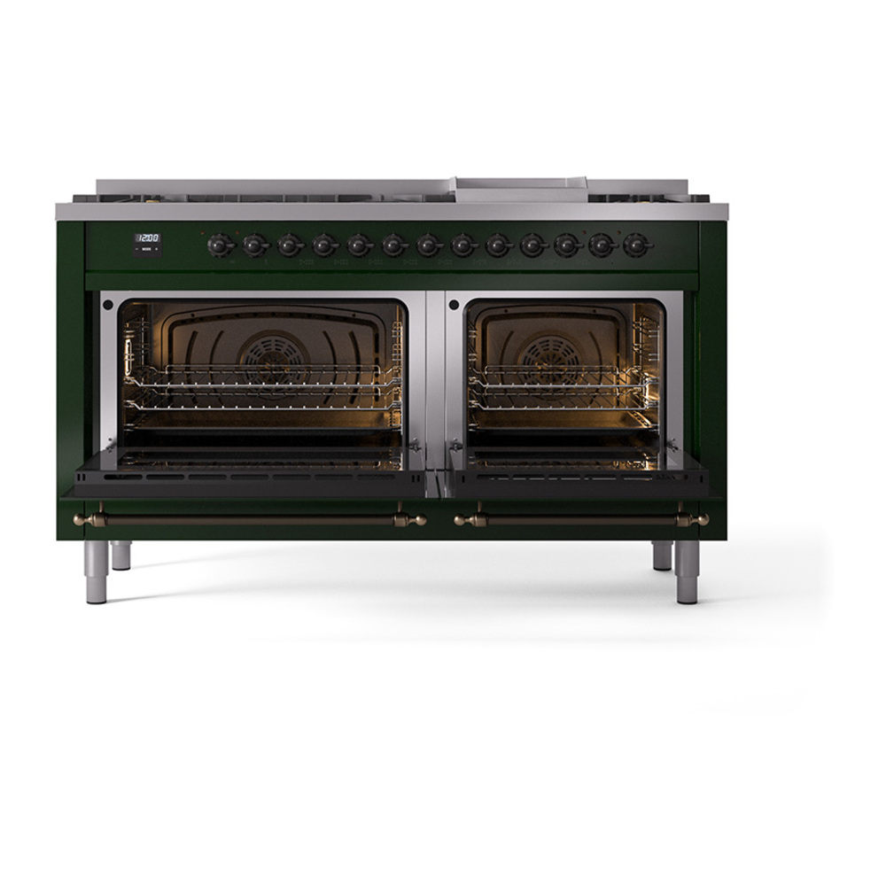 ILVE_UN60FQNMPEGB_Nostalgie_II_60"_Dual_Fuel_Range_oven_door_opened