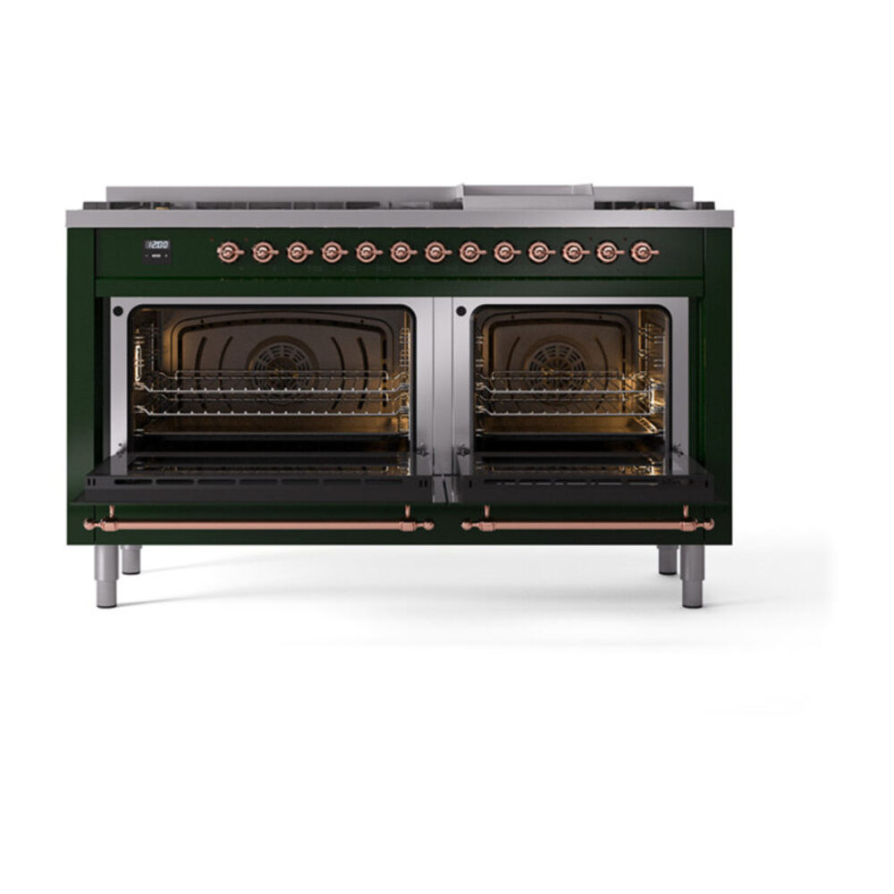 ILVE_UN60FQNMPEGPLP_Nostalgie_II_60"_Dual_Fuel_Range_oven_door_opened