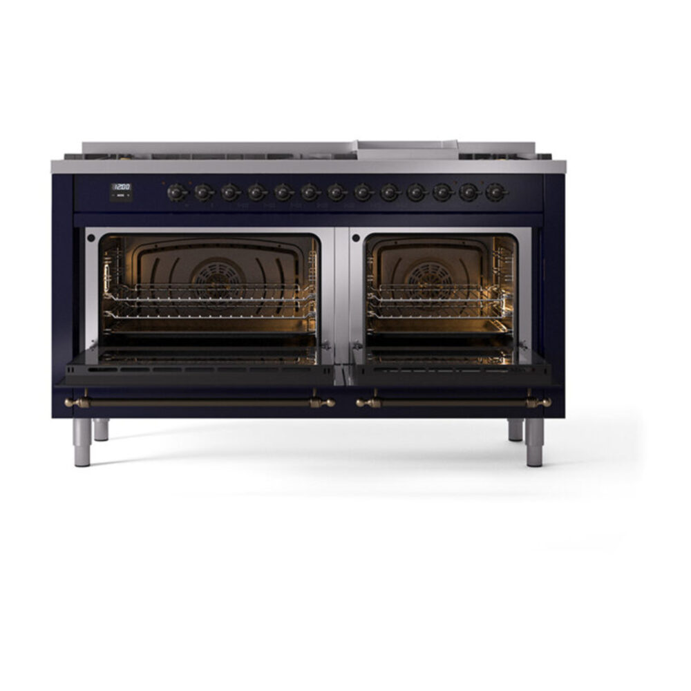 ILVE_UN60FQNMPMBBLP_Nostalgie_II_60"_Dual_Fuel_Range_oven_door_opened