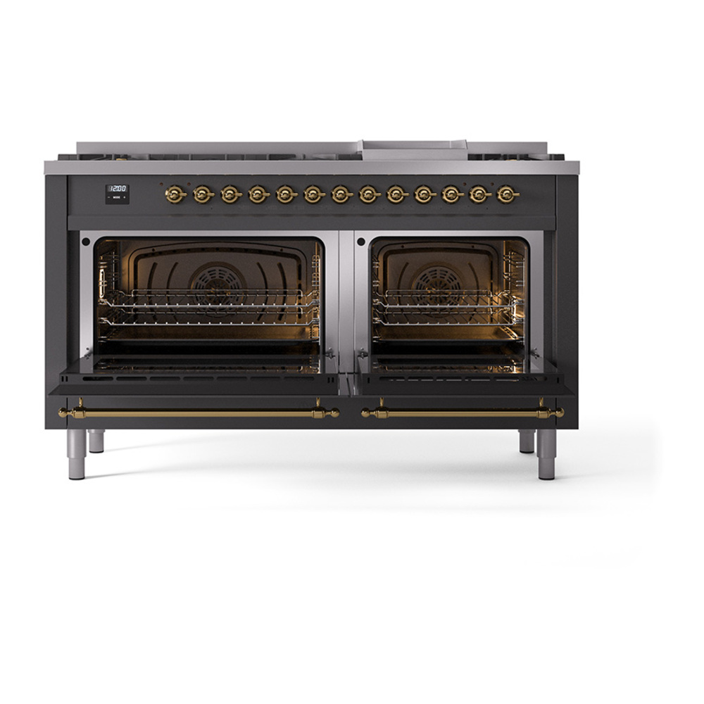 ILVE_UN60FQNMPMGG_Nostalgie_II_60"_Dual_Fuel_Range_oven_door_opened