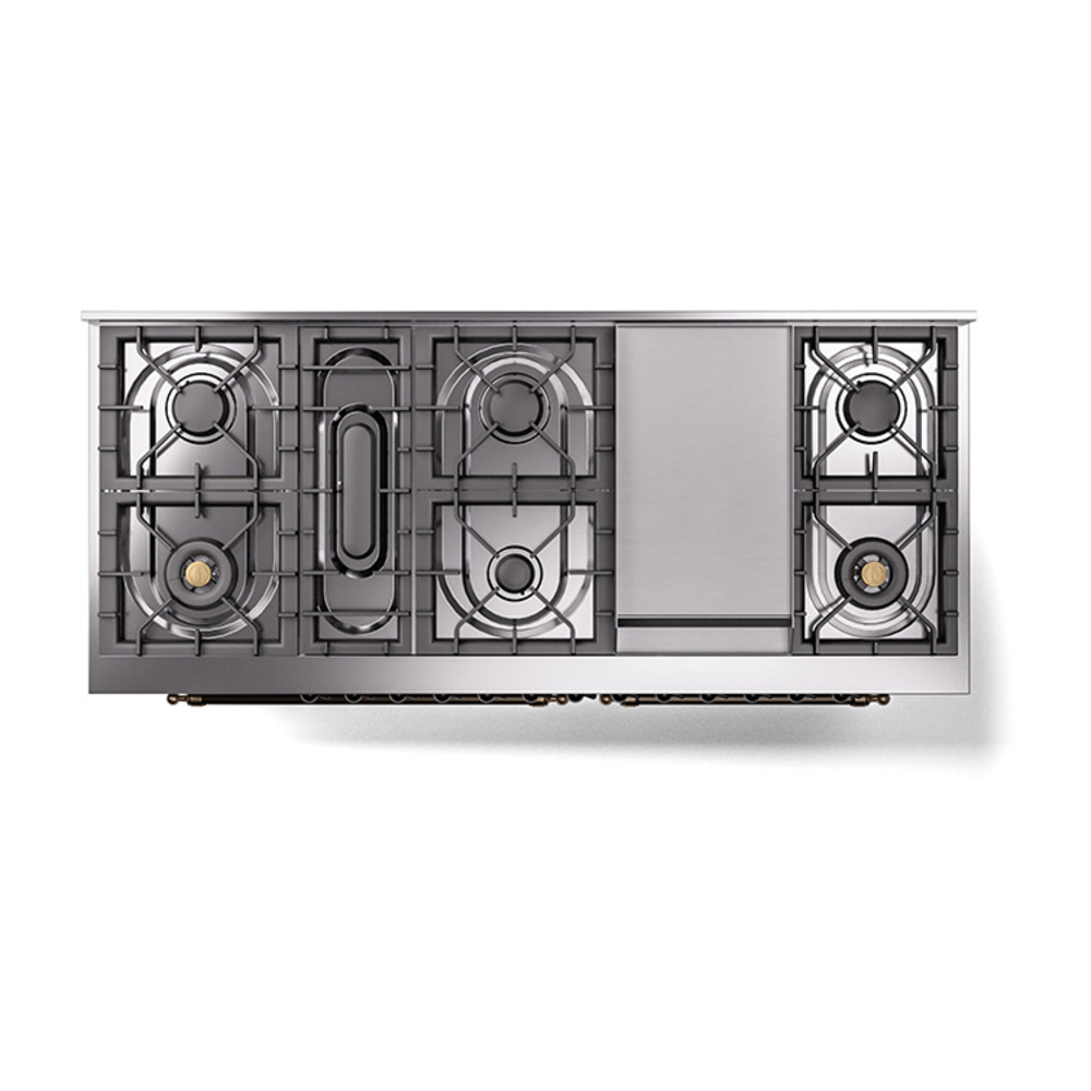 ILVE_UN60FQNMPSSBLP_Nostalgie_II_60"_Dual_Fuel_Range_top_view