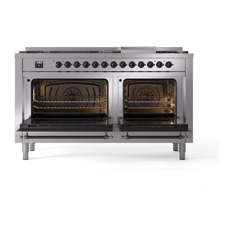 ILVE_UN60FQNMPSSB_Nostalgie_II_60"_Dual_Fuel_Range_oven_door_opened