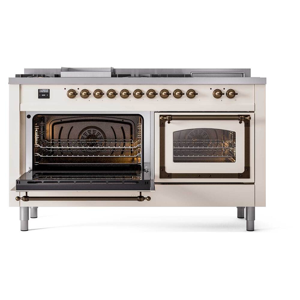 ILVE_UN60FSNMPAWBLP_Nostalgie_II_60"_Dual_Fuel_Range_main_oven_door_opened