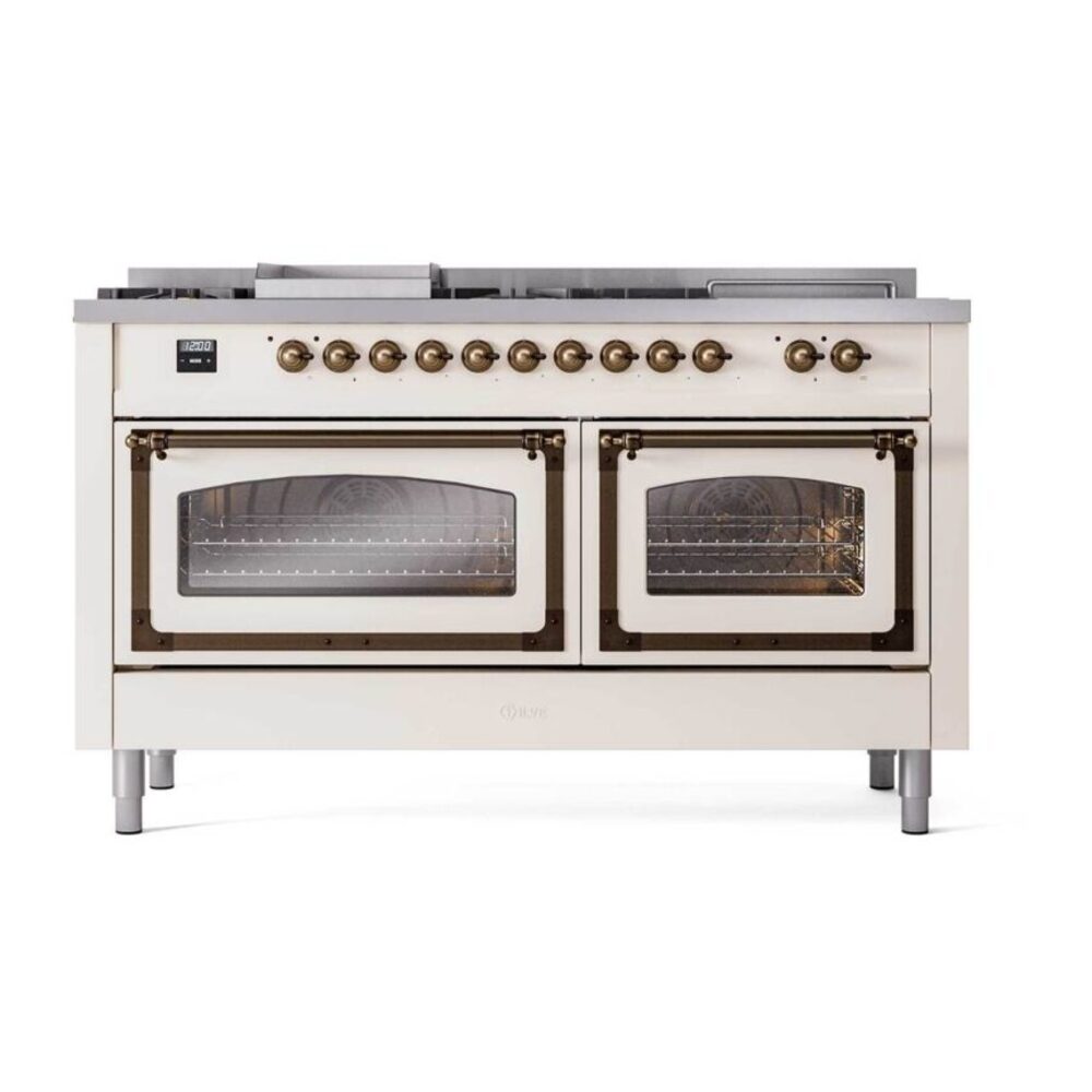 ILVE_UN60FSNMPAWB_Nostalgie_II_60"_Dual_Fuel_Range_front_view