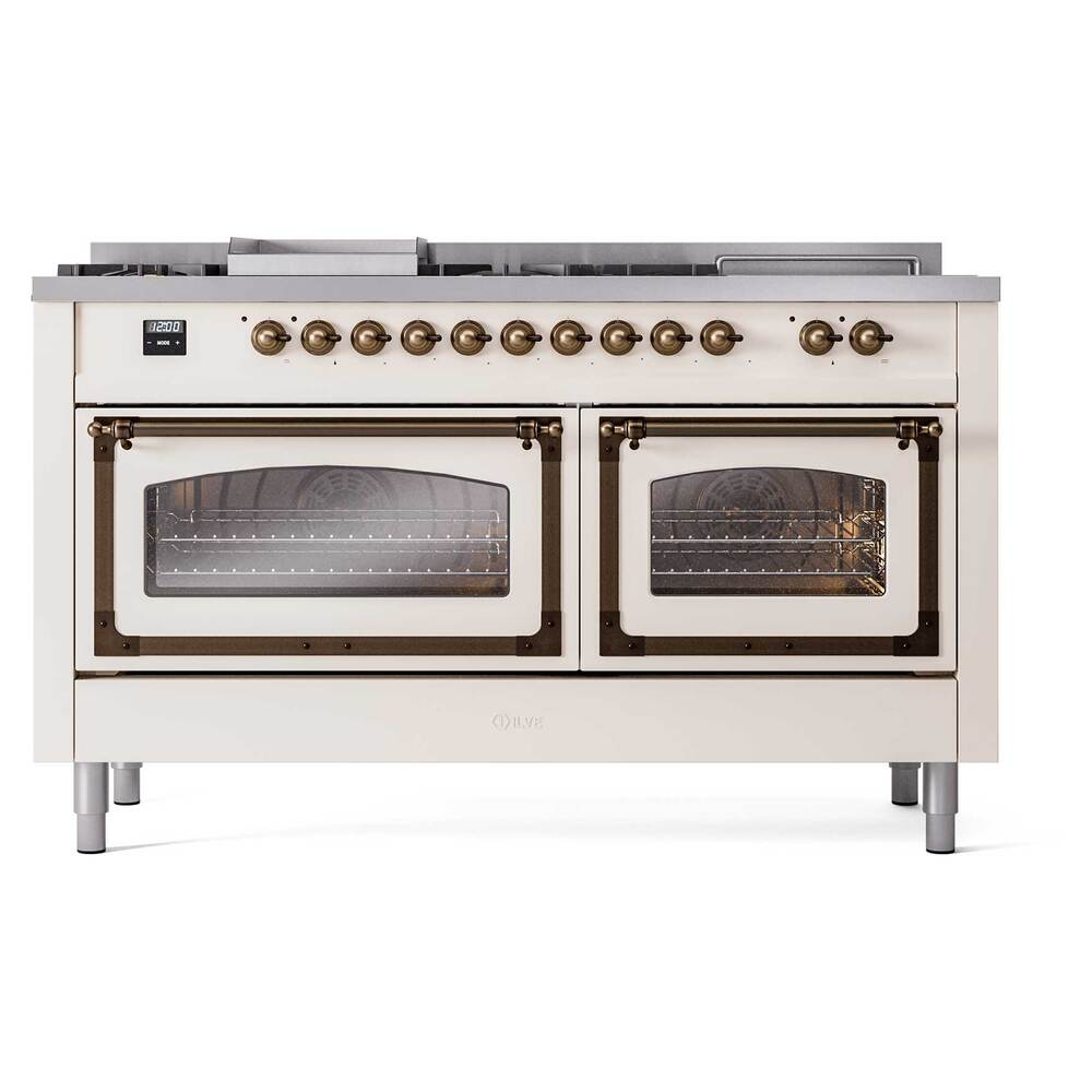 ILVE_UN60FSNMPAWB_Nostalgie_II_60"_Dual_Fuel_Range_front_view