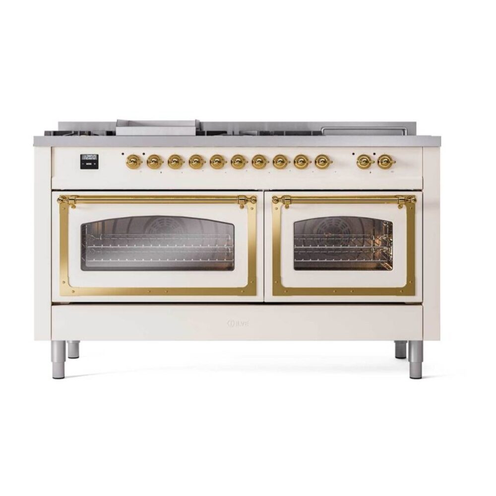 ILVE_UN60FSNMPAWGLP_Nostalgie_II_60"_Dual_Fuel_Range_front_view