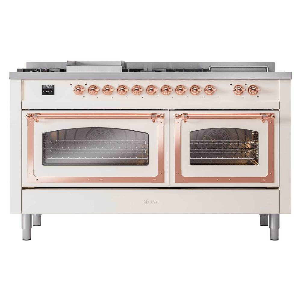 ILVE_UN60FSNMPAWPLP_Nostalgie_II_60"_Dual_Fuel_Range_front_view