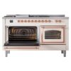 ILVE_UN60FSNMPAWPLP_Nostalgie_II_60"_Dual_Fuel_Range_side_oven_door_opened