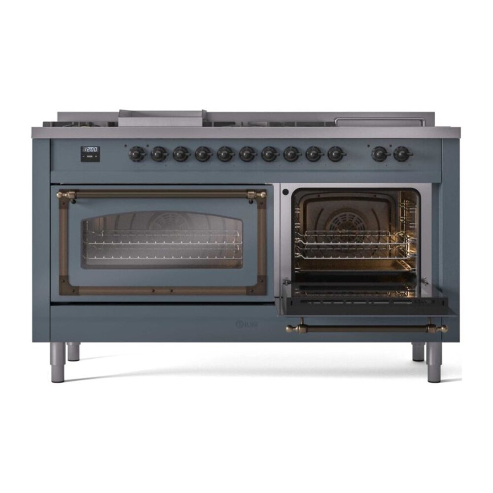 ILVE_UN60FSNMPBGBLP_Nostalgie_II_60"_Dual_Fuel_Range_side_oven_door_opened