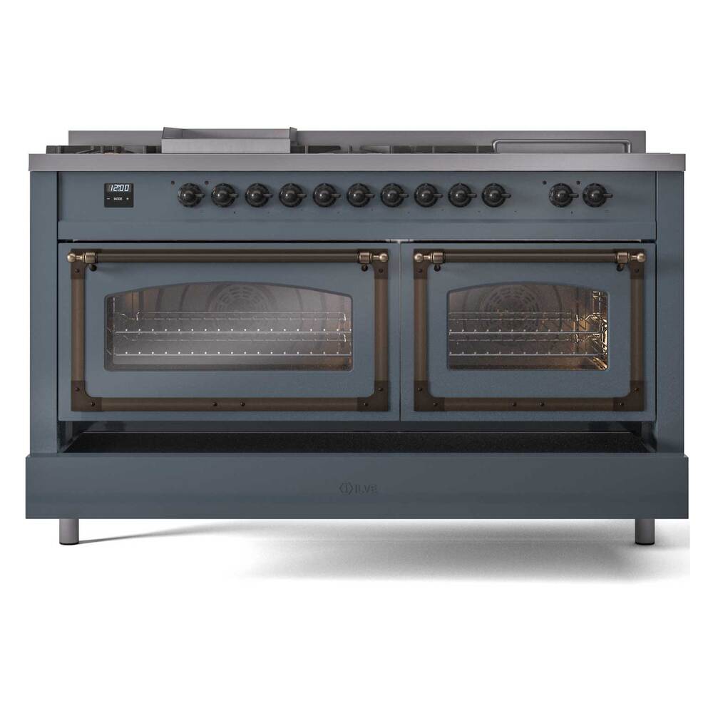 ILVE_UN60FSNMPBGBLP_Nostalgie_II_60"_Dual_Fuel_Range_drawer_opened