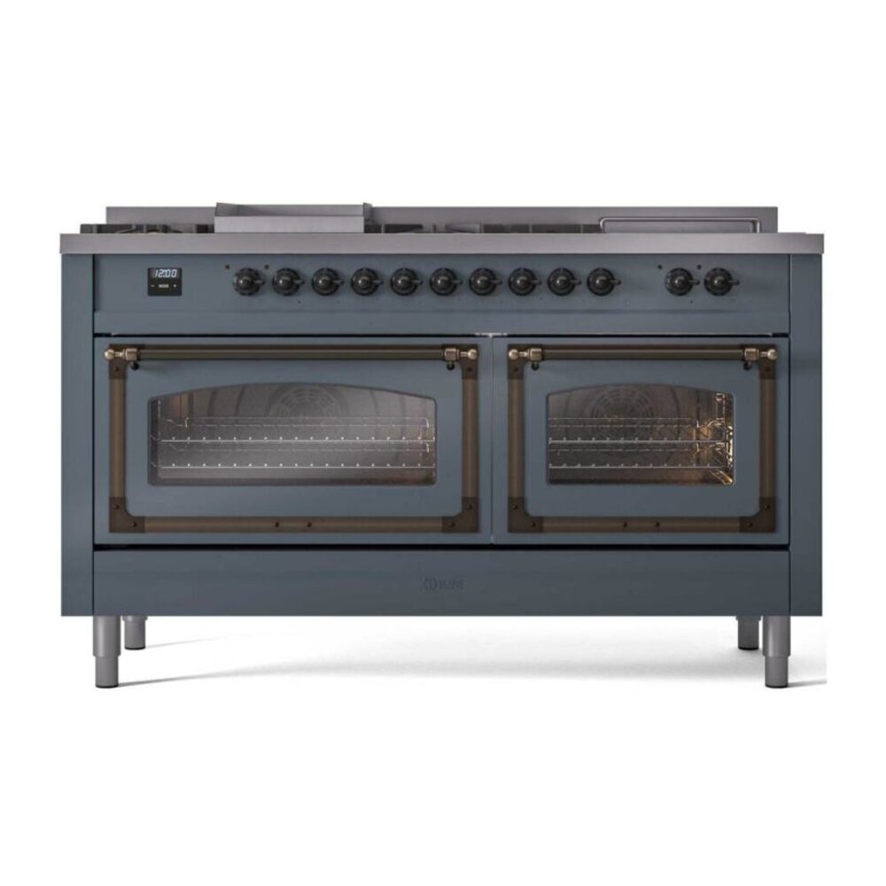 ILVE_UN60FSNMPBGB_Nostalgie_II_60"_Dual_Fuel_Range_front_view