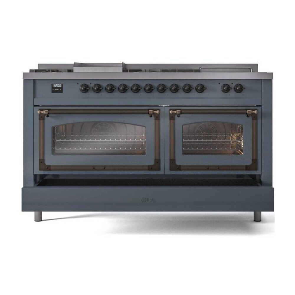 ILVE_UN60FSNMPBGB_Nostalgie_II_60"_Dual_Fuel_Range_drawer_opened