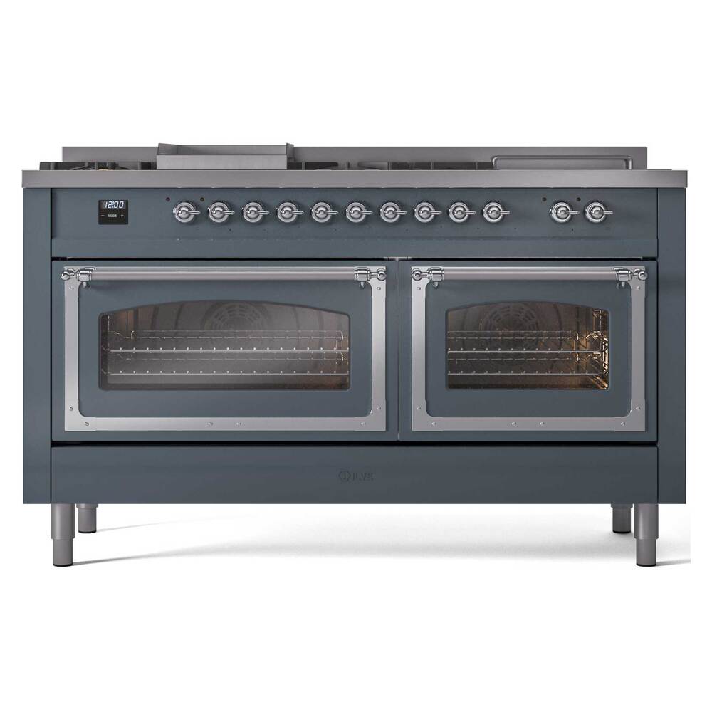ILVE_UN60FSNMPBGC_Nostalgie_II_60"_Dual_Fuel_Range_front_view