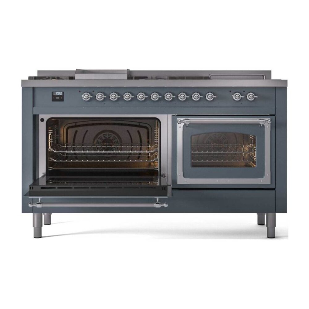 ILVE_UN60FSNMPBGC_Nostalgie_II_60"_Dual_Fuel_Range_main_oven_door_opened