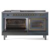 ILVE_UN60FSNMPBGGLP_Nostalgie_II_60"_Dual_Fuel_Range_main_oven_door_opened
