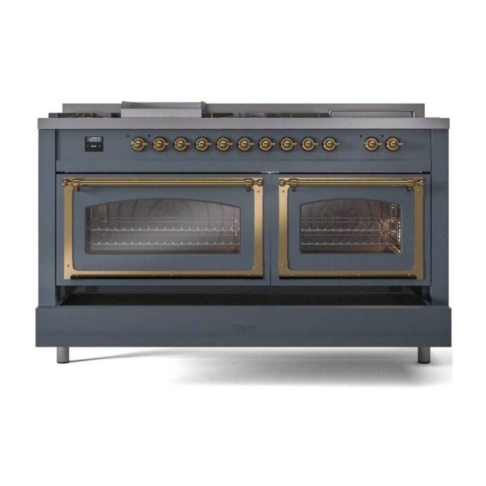 ILVE_UN60FSNMPBGGLP_Nostalgie_II_60"_Dual_Fuel_Range_drawer_opened