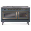 ILVE_UN60FSNMPBGG_Nostalgie_II_60"_Dual_Fuel_Range_front_view