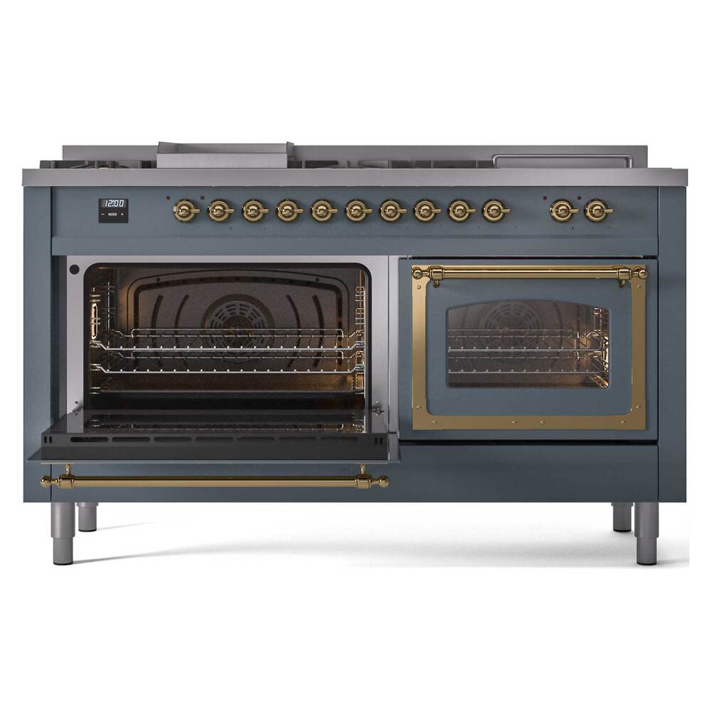 ILVE_UN60FSNMPBGG_Nostalgie_II_60"_Dual_Fuel_Range_main_oven_door_opened