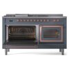 ILVE_UN60FSNMPBGPLP_Nostalgie_II_60"_Dual_Fuel_Range_main_oven_door_opened