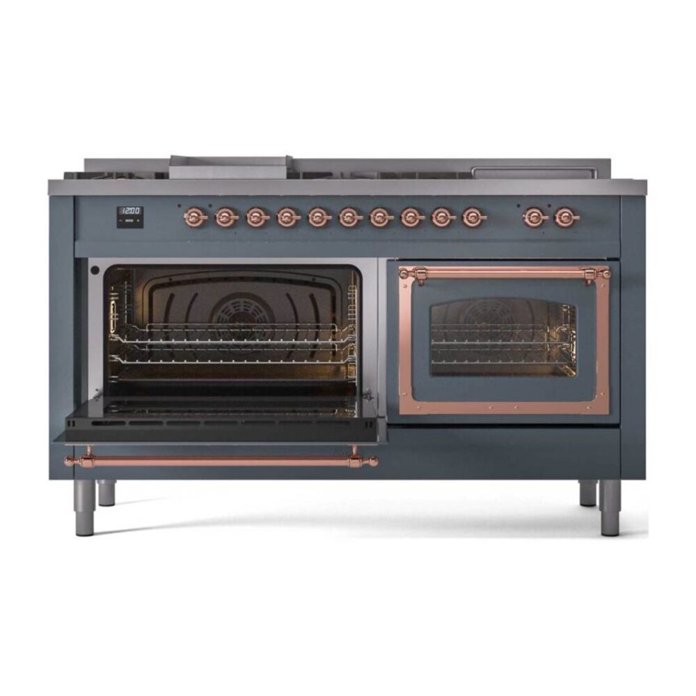 ILVE_UN60FSNMPBGPLP_Nostalgie_II_60"_Dual_Fuel_Range_main_oven_door_opened