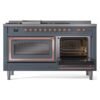 ILVE_UN60FSNMPBGPLP_Nostalgie_II_60"_Dual_Fuel_Range_side_oven_door_opened
