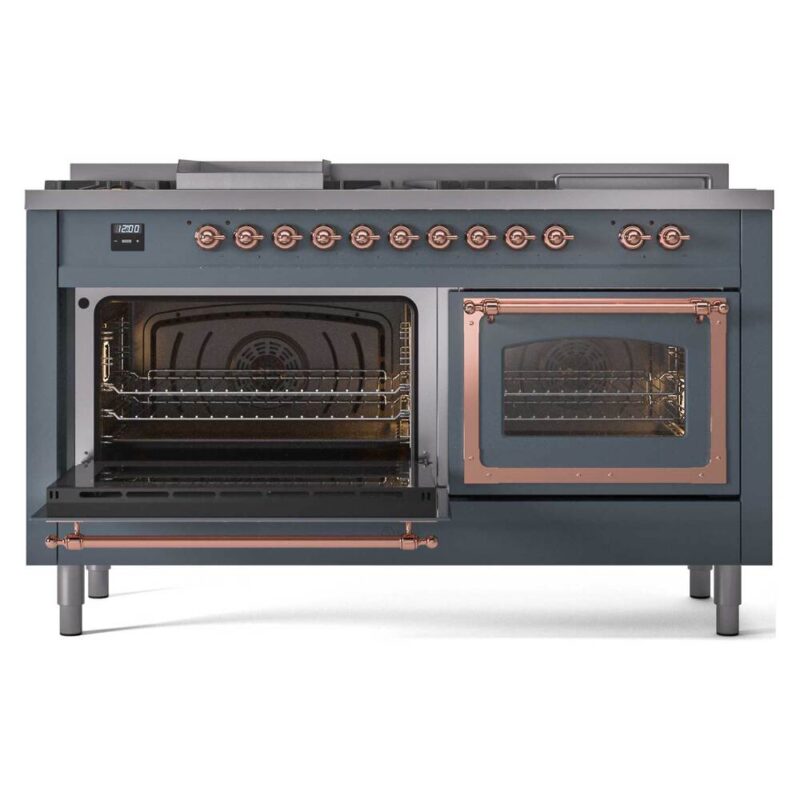ILVE_UN60FSNMPBGP_Nostalgie_II_60"_Dual_Fuel_Range_main_oven_door_opened