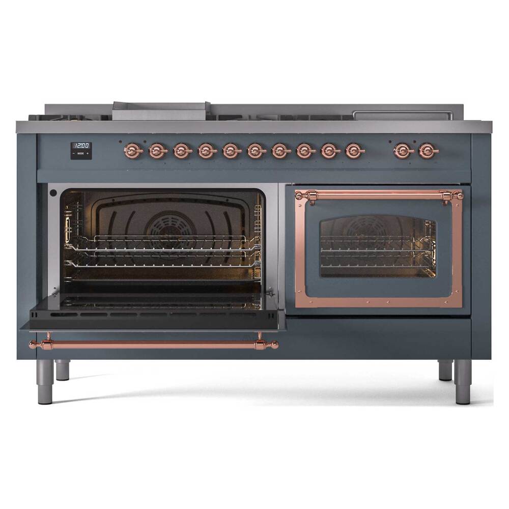 ILVE_UN60FSNMPBGP_Nostalgie_II_60"_Dual_Fuel_Range_main_oven_door_opened