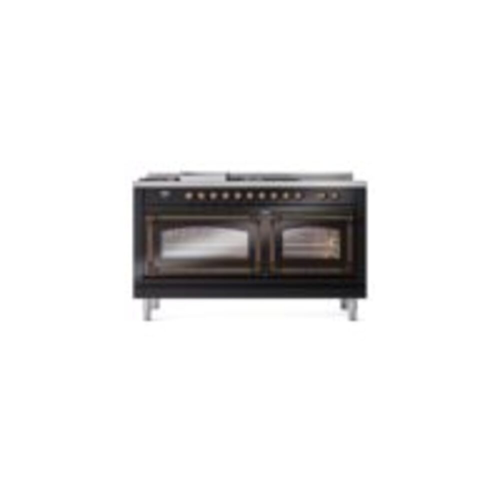 ILVE_UN60FSNMPBKBLP_Nostalgie_II_60"_Dual_Fuel_Range_front_view
