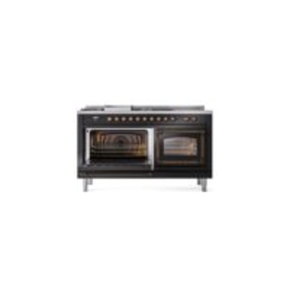 ILVE_UN60FSNMPBKBLP_Nostalgie_II_60"_Dual_Fuel_Range_main_oven_door_opened