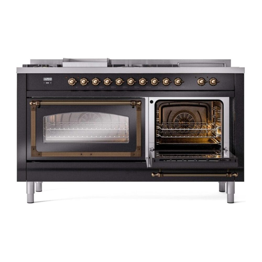 ILVE_UN60FSNMPBKBLP_Nostalgie_II_60"_Dual_Fuel_Range_side_oven_door_opened