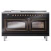 ILVE_UN60FSNMPBKB_Nostalgie_II_60"_Dual_Fuel_Range_front_view