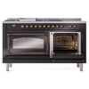 ILVE_UN60FSNMPBKB_Nostalgie_II_60"_Dual_Fuel_Range_side_oven_door_opened