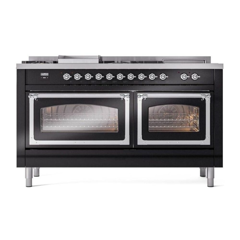 ILVE_UN60FSNMPBKC_Nostalgie_II_60"_Dual_Fuel_Range_front_view