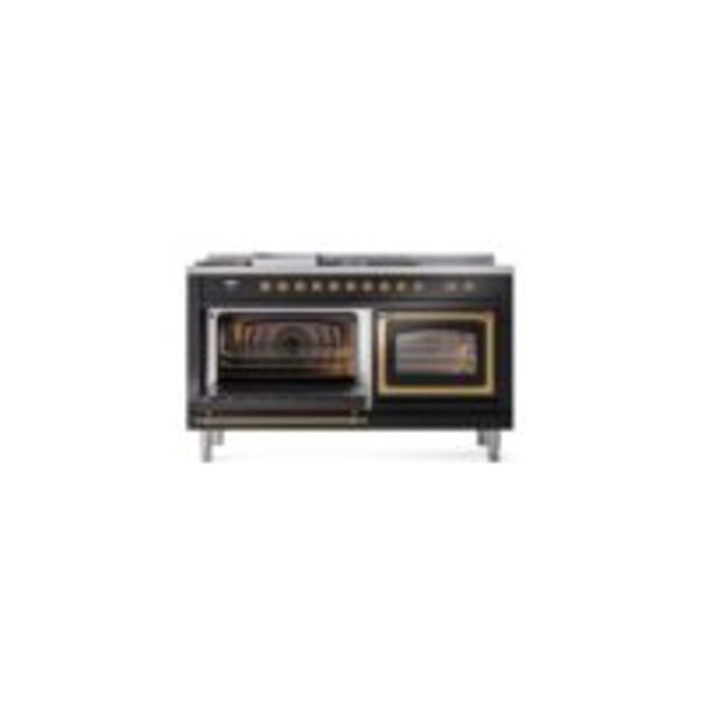 ILVE_UN60FSNMPBKGLP_Nostalgie_II_60"_Dual_Fuel_Range_main_oven_door_opened