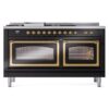 ILVE_UN60FSNMPBKG_Nostalgie_II_60"_Dual_Fuel_Range_front_view