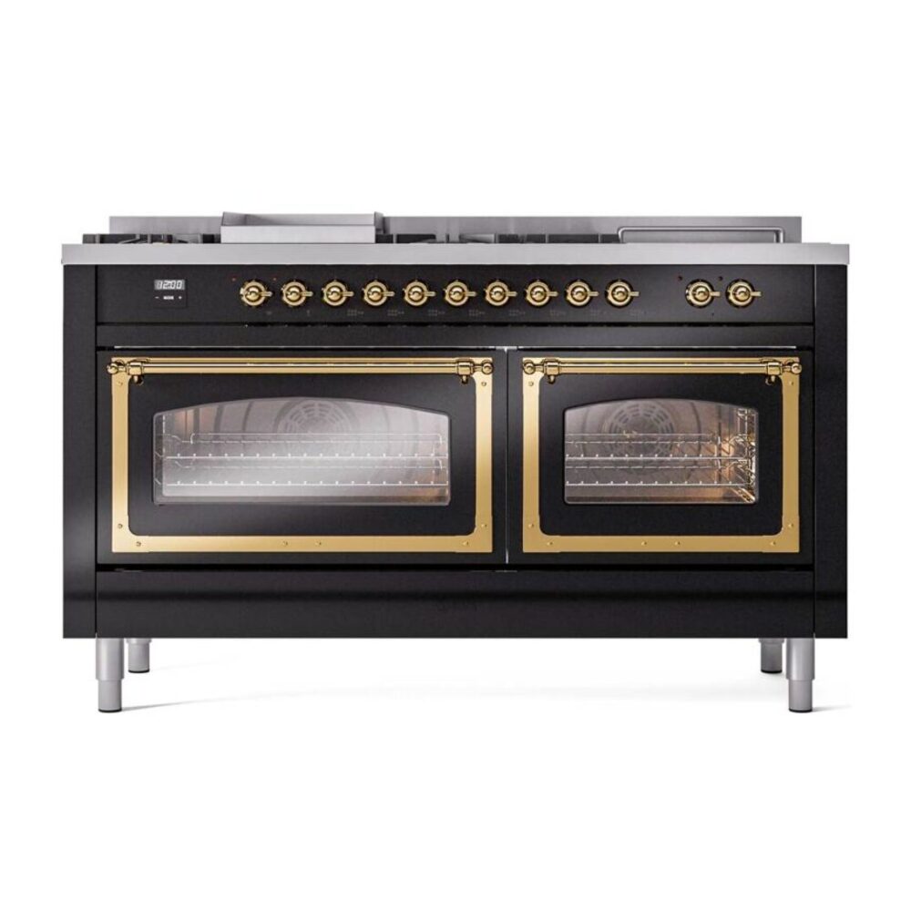 ILVE_UN60FSNMPBKG_Nostalgie_II_60"_Dual_Fuel_Range_front_view