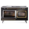 ILVE_UN60FSNMPBKG_Nostalgie_II_60"_Dual_Fuel_Range_main_oven_door_opened
