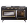 ILVE_UN60FSNMPBKG_Nostalgie_II_60"_Dual_Fuel_Range_side_oven_door_opened
