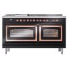 ILVE_UN60FSNMPBKPLP_Nostalgie_II_60"_Dual_Fuel_Range_front_view