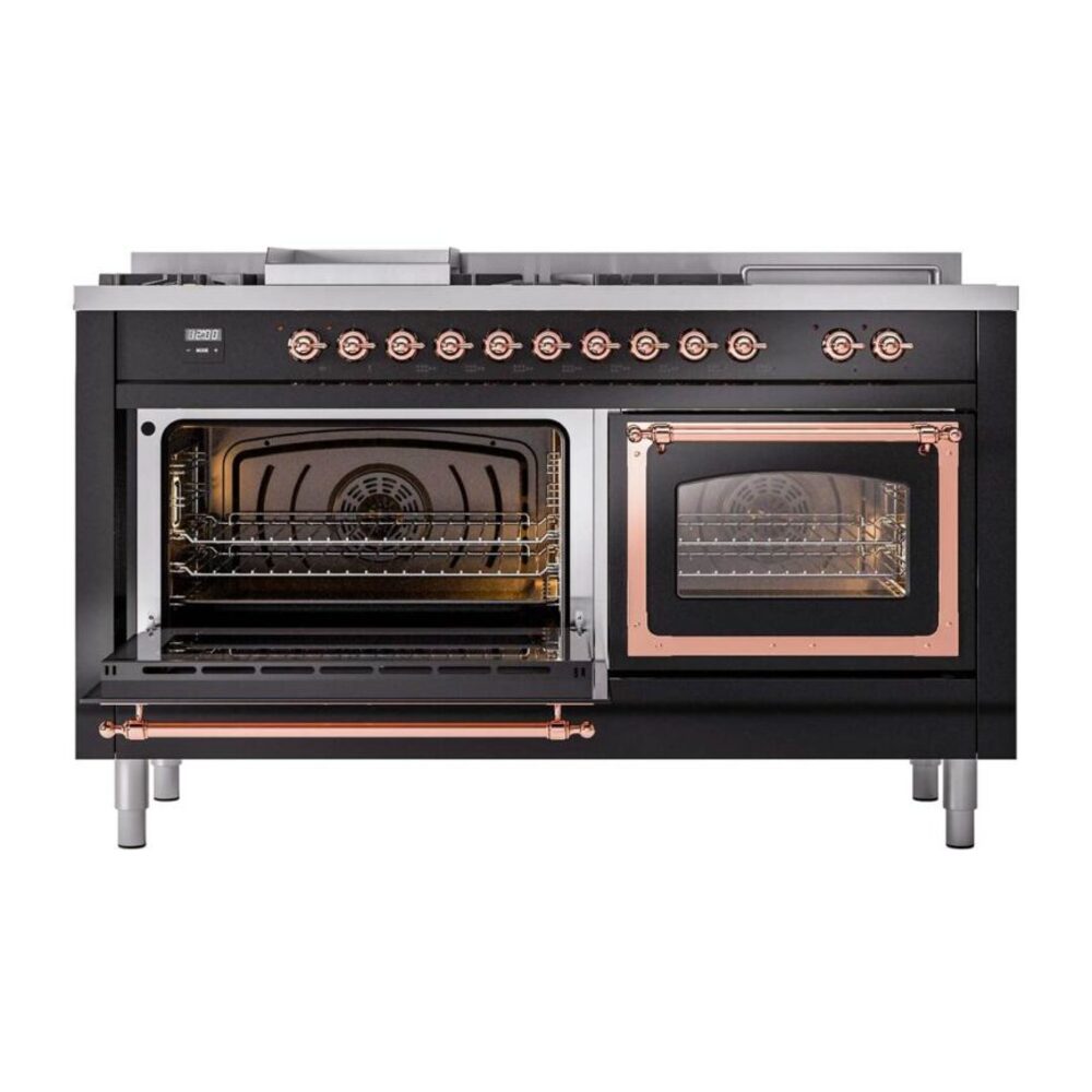 ILVE_UN60FSNMPBKPLP_Nostalgie_II_60"_Dual_Fuel_Range_main_oven_door_opened