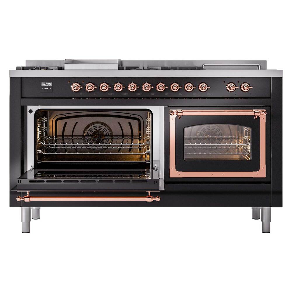 ILVE_UN60FSNMPBKP_Nostalgie_II_60"_Dual_Fuel_Range_main_oven_door_opened
