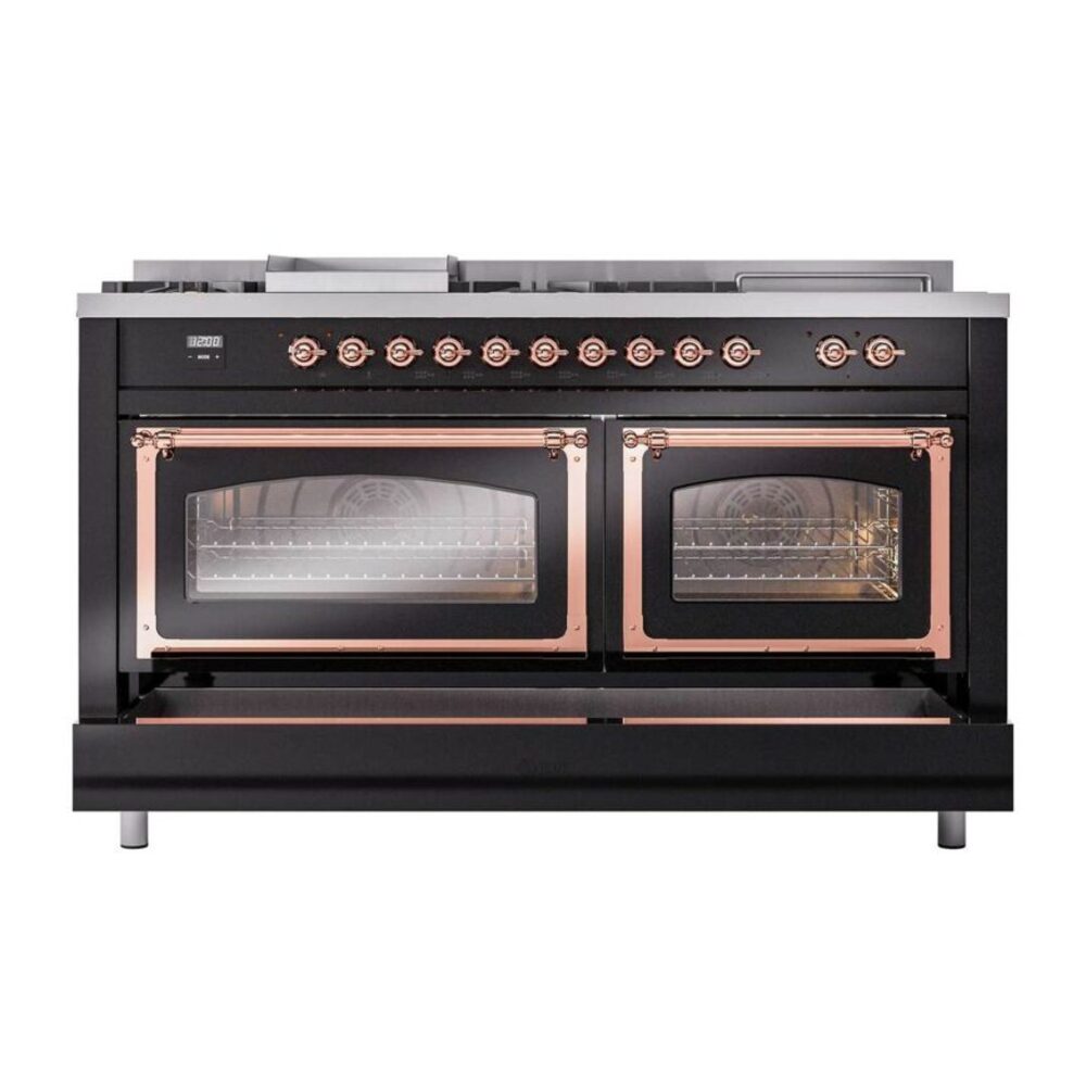 ILVE_UN60FSNMPBKP_Nostalgie_II_60"_Dual_Fuel_Range_drawer_opened