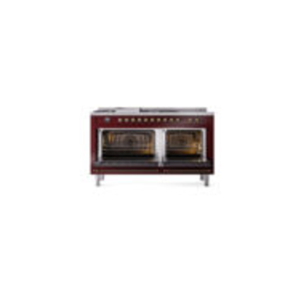 ILVE_UN60FSNMPBUBLP_Nostalgie_II_60"_Dual_Fuel_Range_oven_door_opened