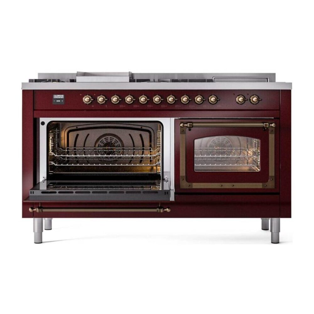 ILVE_UN60FSNMPBUB_Nostalgie_II_60"_Dual_Fuel_Range_main_oven_door_opened