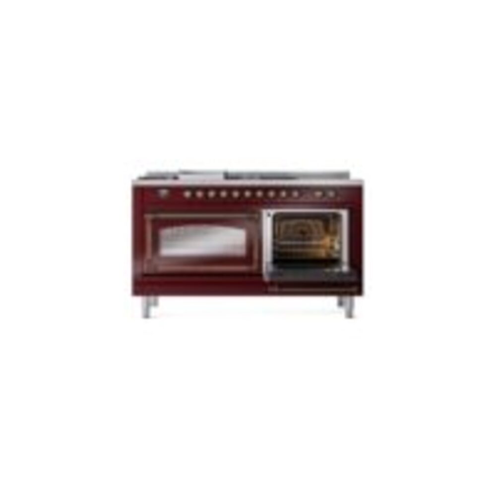 ILVE_UN60FSNMPBUB_Nostalgie_II_60"_Dual_Fuel_Range_side_oven_door_opened