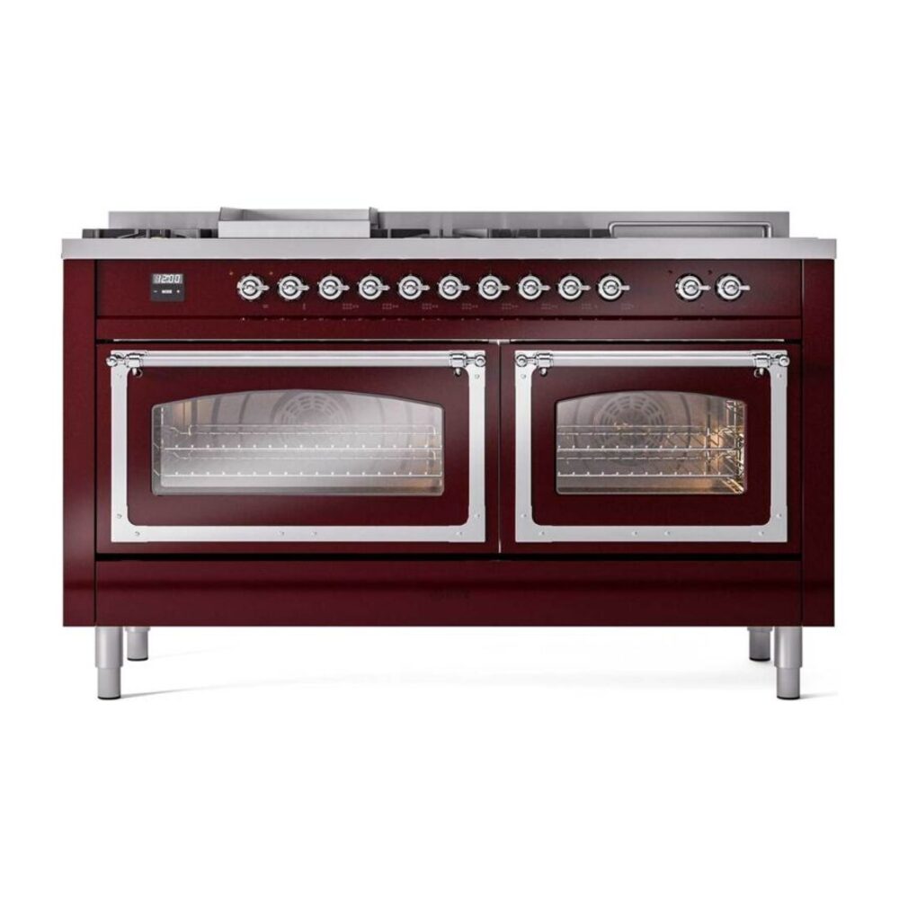ILVE_UN60FSNMPBUCLP_Nostalgie_II_60"_Dual_Fuel_Range_front_view
