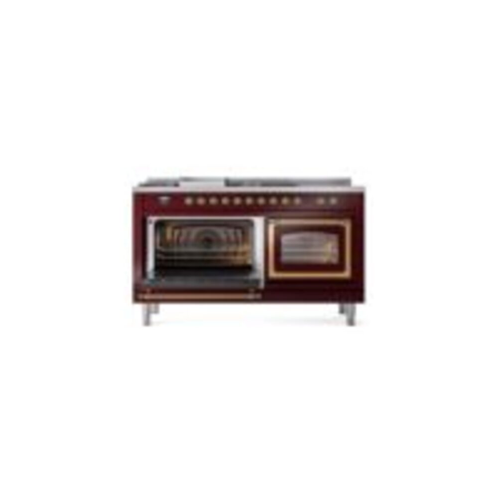 ILVE_UN60FSNMPBUGLP_Nostalgie_II_60"_Dual_Fuel_Range_main_oven_door_opened