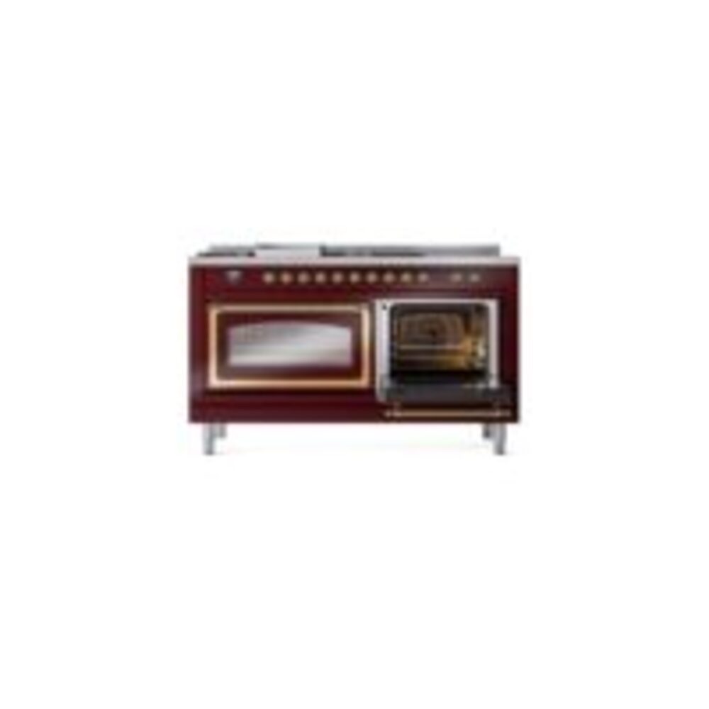 ILVE_UN60FSNMPBUGLP_Nostalgie_II_60"_Dual_Fuel_Range_side_oven_door_opened