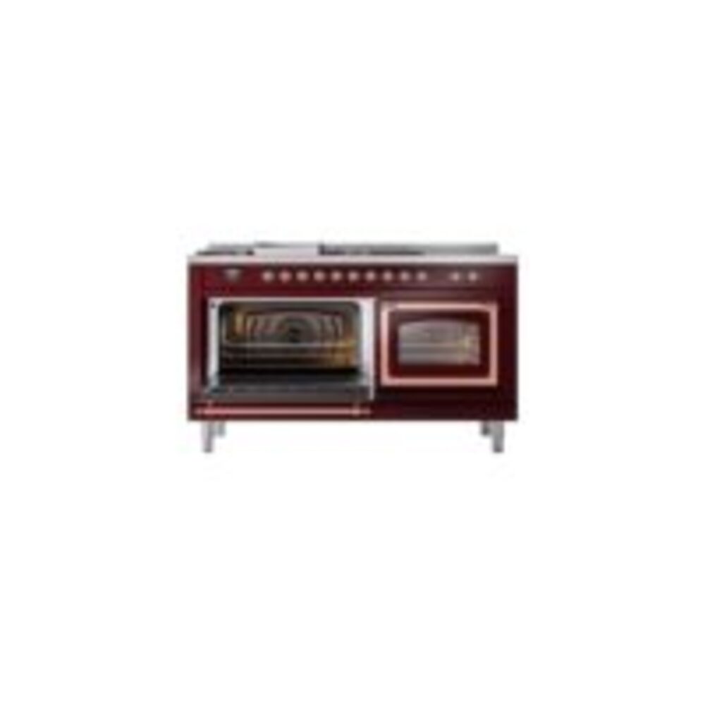 ILVE_UN60FSNMPBUPLP_Nostalgie_II_60"_Dual_Fuel_Range_main_oven_door_opened