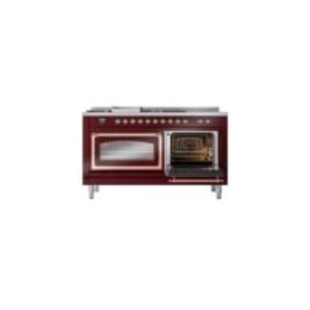 ILVE_UN60FSNMPBUPLP_Nostalgie_II_60"_Dual_Fuel_Range_side_oven_door_opened